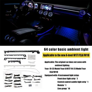 LED Umgebungslicht Atmosphärenlampen Set 64 Farben Für Mercedes-Benz W177 W118 - Bild 1 von 13