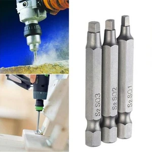 Screwdriver Bits 50mm Long High Hardness Square Drill Bit Wear Resistance - Picture 1 of 12