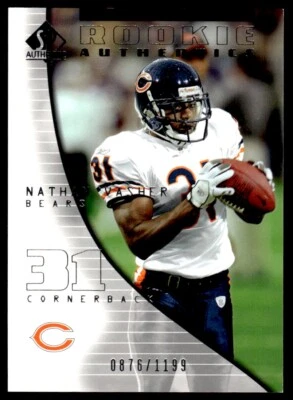 2004 SP Authentic Nathan Vasher Rookie 0876/1199 Chicago Bears #116 R80 - Image 1 of 2