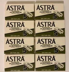 40 X Astra Superior Platinum Double Edge Safety Razor Blades -Barbers' Favorite - Picture 1 of 1