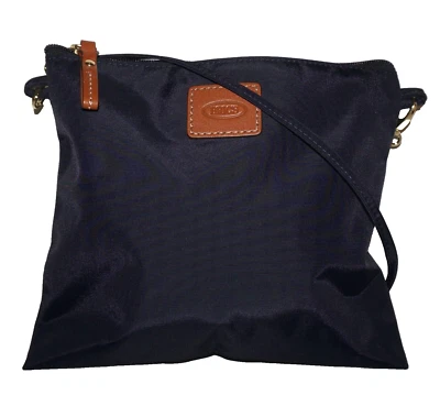 Bandolera delgada de nailon azul marino pequeña de BRIC'S (bolsa a presión con inserción de mano) 8x9 Foto 1 de 4