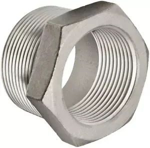 1" M X 3/4" F 316 Stainless Steel Pipe Bushing 9 Pieces - Picture 1 of 2
