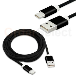 USB Type-C 10' Braided Cord for LG V20/V30/V30+/V35 ThinQ/V40 ThinQ/V50 ThinQ 5G - Picture 1 of 5