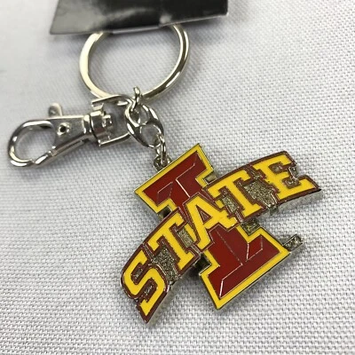 NEW AminCo IOWA STATE CYCLONES Keytag Keyring Keychain - Enamel - NCAA - Image 1 of 3