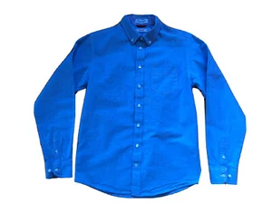 Izod Boy’s Button Down Long Sleeve Chambray Blue Shirt Sz 14 / 16 - Picture 1 of 4