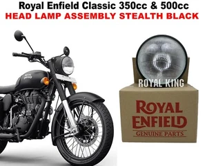 Royal Enfield "Conjunto de lámpara de cabeza" Stealth Black "Old Classic 350 y 500" - Imagen 1 de 12