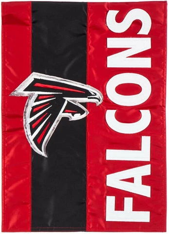 Atlanta Falcons Double-Sided Embroidered Logo Applique Flag 28 x 44 inches Cover