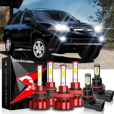Para Acura MDX 2004 2005 2006 - 6x Faros LED de 4 lados + Kit de faros antiniebla Foto 1 de 4