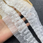 100cm White Mesh Pleated Trims Lace Edging Fabric Frill Diy Craft Wedding Sewing