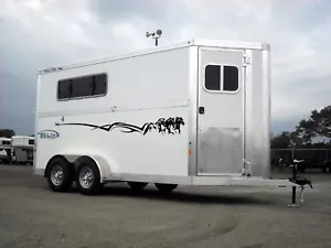 Horses Running Stripe Horse Trailer RV Decal Stickers 10x70 Stickers Set of 2 - Picture 1 of 1