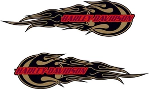 Fits Harley Davidson Gas Tank Vinyl Decals FXDWG Wide Glide 3" x 11" Set of 2 - Picture 1 of 1