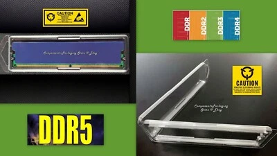 15- PC RAM Memory Blister Pack Single Plastic Case for DDR DIMM Modules - New - Image 1 of 4