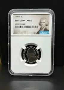1985-S PF69 Jefferson Nickel NGC Special Label #008 Coin Collection Currency - Picture 1 of 7