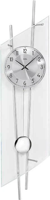 AMS 5200 Pendeluhr  23 x 95 x 9 cm Pendeluhren Glas Wanduhr - Bild 1 von 1
