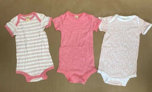 baby Girl set of 3 pink one piece bodysuits infant size 6 months Harper Canyon - Picture 1 of 4