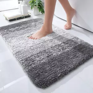 Extra Soft Absorbent Microfiber Bath Rugs,Quick Dry,Rubber Backing,Machine Washa - Picture 1 of 7