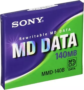 NEW Sony Rewritable MD DATA 140MB Mini disc for Data MMD-140B from japan - Picture 1 of 6