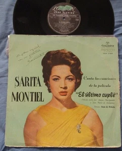 SARA SARITA MONTIEL - El Ultimo Cuple RARE ISRAEL LP SIGNED AUTOGRAPHED - Picture 1 of 2