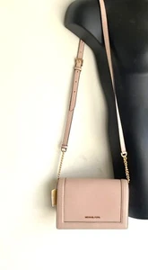 Borsa a tracolla Michael Kors da donna in pelle saffiano - borsa rettangolare rosa - Foto 1 di 17