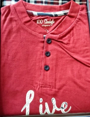 pigiama uomo 3 pz 100 SBADIGLI cotone  jersey  Tg 6/XL bordeaux art.ULC 901 - Immagine 1 di 4