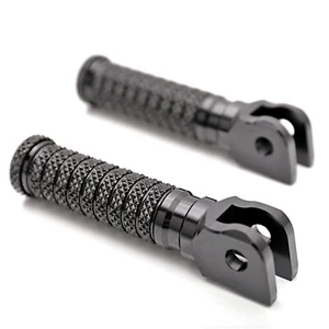 Black M-Grip Standard Front Foot Pegs For Yamaha Bolt 14 15 16 17 18 19 20 - Picture 1 of 7
