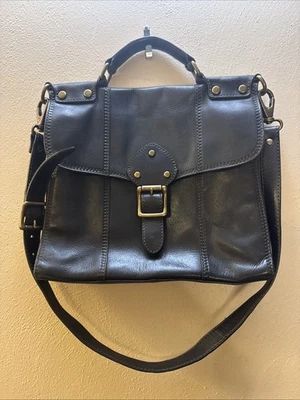 Bandolera Fossil Vintage Revival Solapa Portfolio en cuero marrón RARA VINTAGE Foto 1 de 4