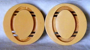 Bb Creme BAKELIT Art Deco SCHNALLE Doppelschliff von vorne nach hinten - Bild 1 von 3