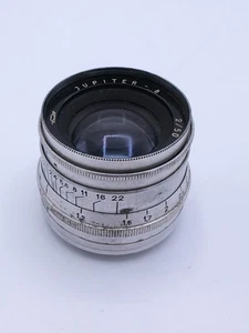 KMZ SOVIET USSR Russian Lens Chrome JUPITER 8 50mM F2 LTM39 L39 M39 RF In USA - Picture 1 of 4