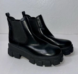 Circus Sam Edelman Womens Boots Size 9.5 Darielle Black Ankle Stretch Goth Emo - Picture 1 of 10
