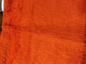 FABRIC REMNANT MEDIUM WEIGHT FELT/FAUX FUR ORANGE SYNTHETIC 1 YD X 13" - Picture 1 of 3
