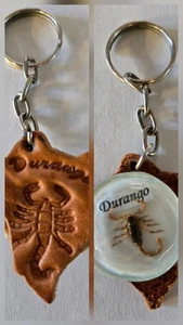 Llavero de cuero Durango Scorpion recubierto en resina transparente México  - Imagen 1 de 5