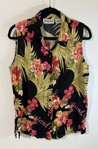 Camicetta California Krush vintage floreale con bottoni maniche corte hawaiana - Foto 1 di 7