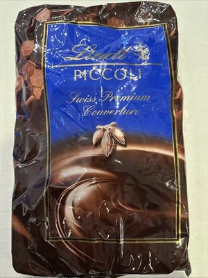 Lindt 58% Cocoa Dark Chocolate Piccoli Baking Chips 5.8 lb. Bag Couverture 8/25 - Image 1 of 4