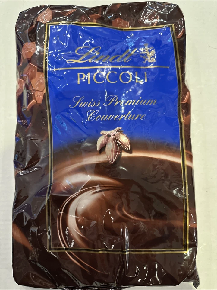 Lindt 58% Cocoa Dark Chocolate Piccoli Baking Chips 5.8 lb. Bag Couverture 8/25 - Image 1 of 4