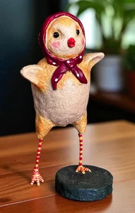RARE! Vintage Early Lori Mitchell Large Balancing Easter Chick Chicken MINT! - Picture 1 of 9