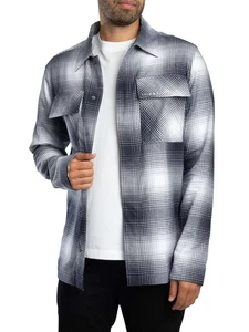 Lyle & Scott Men's Ombre Check Overshirt, Blue - Picture 1 of 6
