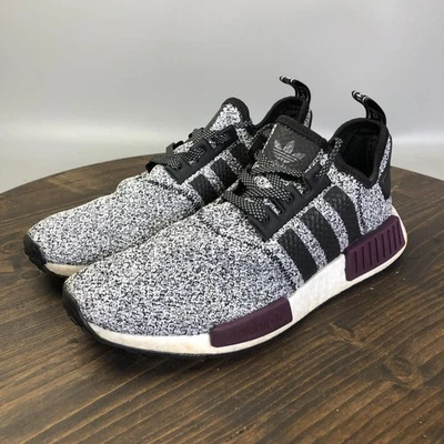 Adidas Zapatos Para Hombre Talla 9.5 Negro Blanco NMD R1 Boost Informal Púrpura Bloques B39506 Foto 1 de 4