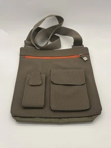Urban Oxide UO2 Khaki PEBBLE Textured Shoulder Bag PURSE Women/Men Adjus Strap - Picture 1 of 7
