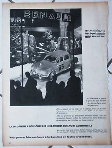 Publicité - RENAULT DAUPHINE 1958 - Picture 1 of 1