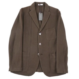 Boglioli Unstructured Unlined Olive Patterned Knit Cotton Sport Coat Slim 40 NWT - Picture 1 of 8