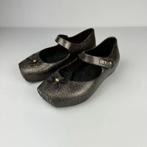 Mini Melissa Mary Janes Negro Ballet Planos Niña Zapatos Niño 10 *Defectuoso* - Imagen 1 de 11