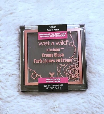 Wet n Wild Color icon Creme Blush - Rose in Peace - Limited Edition - Sealed  - Image 1 of 3