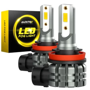 Super Bright LED Fog H11 H16 Light Bulb Wireless Lamps 3000K Yellow Fanless 2PCS - Picture 1 of 9