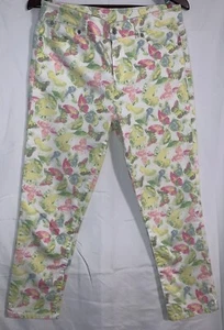 Talbots Damenjeans Gr. 8/29 Heritage schmale kurz geschnittene Schmetterlinge weiß (W101) - Bild 1 von 9