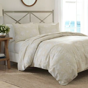 JUEGO DE 3 PIEZAS NAUTICA SANDYCREEK, 1 FUNDA EDREDÓN QUEEN 2 FUNDAS DE ALMOHADA ESTÁNDAR BEIGE - Imagen 1 de 2