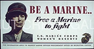 WWII Poster, "U.S. Marine Corps Women’s Reserve" Kunstdruck auf 11x14" 22616 - Bild 1 von 1