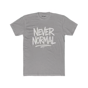 Never Normal Unisex Cotton Crew Tee - Casual Statement T-Shirt - Riff Raff Wear - Picture 1 of 46