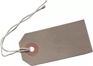 Paquete de calidad marrón en cuerda/etiquetas de precio corbata en etiqueta artesanal 7 tallas S/M/L/XL - Imagen 1 de 2