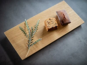 MORIKOUGEI TSUKI-JIRI WOOD PLATE S Eiche flach Sushi Geschirr Schale - Bild 1 von 7