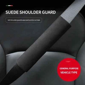 Cinturón de seguridad para coche Alcantara cinturón de seguridad correas para el hombro cubierta acolchado de protección - Imagen 1 de 10